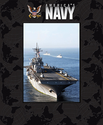 United States Navy photo frame - Vertical- Spectrum Pattern Photo Frame in Expo Black