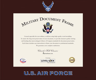 United States Air Force certificate frame - Spectrum Wall Certificate Frame in Expo Cherry