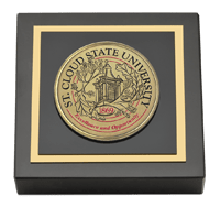 St. Cloud State University paperweight - Masterpiece Medallion Paperweight