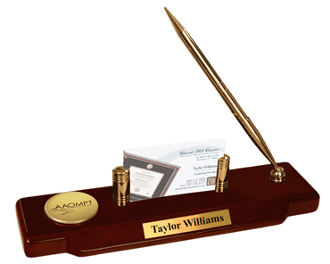 American Academy of Orthopaedic Manual Physical Therapists Gold Engraved Medallion Desk Pen Set