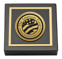 The American Prize Gold Engraved Medallion Paperweight