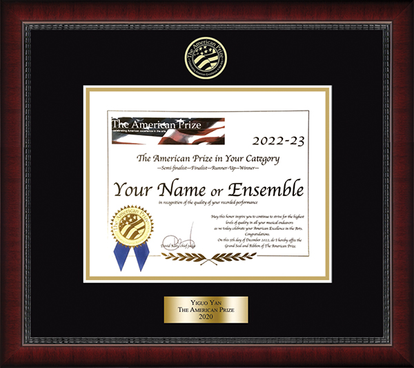 The American Prize Gold Embossed Certificate Frame in Sutton