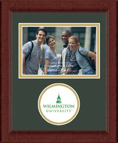 Wilmington University Lasting Memories Circle Logo Photo Frame in Sierra