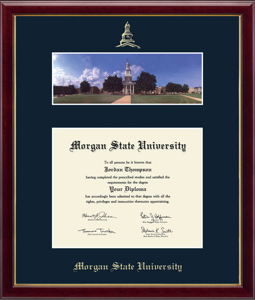 Morgan State University Campus Scene Diploma Frame in Galleria