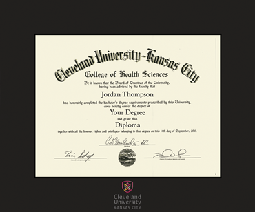 Cleveland University-Kansas City Spectrum Wall Diploma Frame in Expo Black