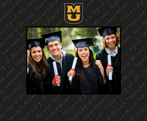 University of Missouri Columbia photo frame - Spectrum Pattern Photo Frame in Expo Black