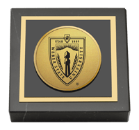 Weber State University Gold Engraved Medallion Paperweight
