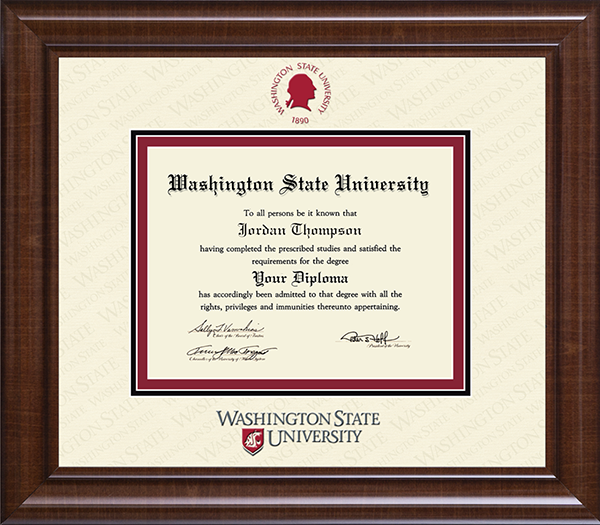 Washington State University Dimensions Plus Diploma Frame in Prescott