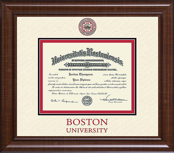 Boston University Dimensions Plus Diploma Frame in Prescott