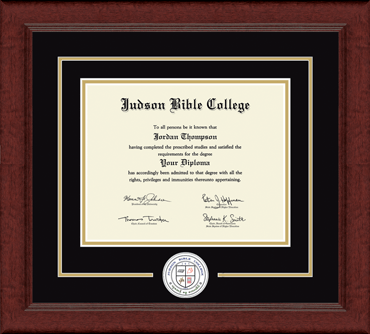 Judson Bible College Lasting Memories Circle Logo Diploma Frame in Sierra