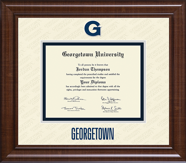 Georgetown University Dimensions Plus Diploma Frame in Prescott
