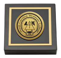 North Carolina Wesleyan College Gold Engraved Medallion Paperweight