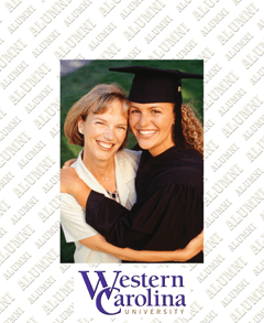 Western Carolina University photo frame - Spectrum Pattern Photo Frame in Expo White