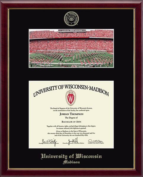 University of Wisconsin Madison Campus Scene Diploma Frame in Galleria