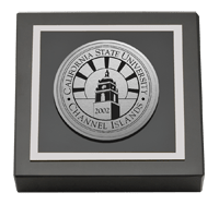 California State University Channel Islands paperweight - Silver Engraved Medallion Paperweight