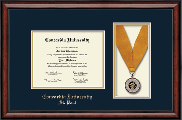Concordia University Saint Paul Minnesota Medal Diploma Frame in Southport