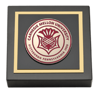 Carnegie Mellon University paperweight - Masterpiece Medallion Paperweight