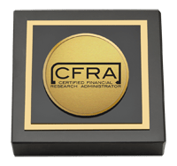 Research Administrators Certification Council Gold Engraved Medallion Paperweight
