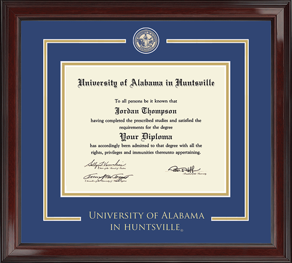 The University of Alabama Huntsville Diploma Frames Church Hill