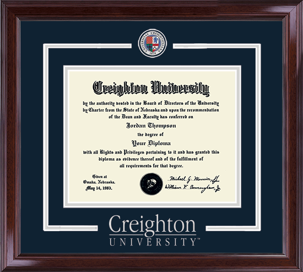 Frames Creighton University diploma frame degree framing school picture graduation Personalized