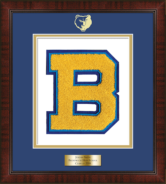 Brentwood High School in Tennessee Varsity Letter Frame in Delta