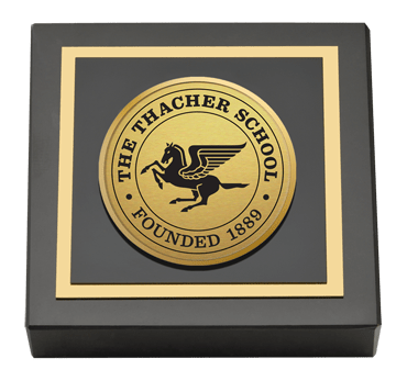 The Thacher School Gold Engraved Medallion Paperweight