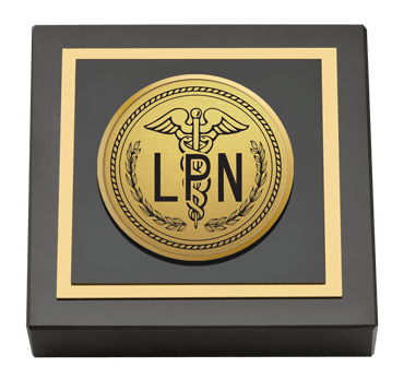 Gold Engraved Medallion Paperweight