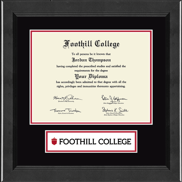 Foothill College diploma frame - Lasting Memories Banner Diploma Frame in Arena