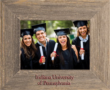 Indiana University of Pennsylvania Spectrum Photo Frame in Barnwood Gray