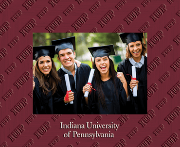 Indiana University of Pennsylvania Spectrum Pattern Photo Frame in Expo Maroon