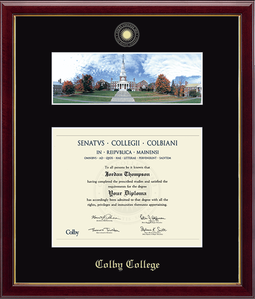 Colby College Campus Scene Diploma Frame in Galleria