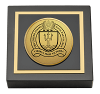 United States Naval War College Gold Engraved Medallion Paperweight