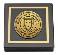 Murray State University Gold Engraved Medallion Paperweight