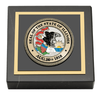 State of Illinois Masterpiece Medallion Paperweight