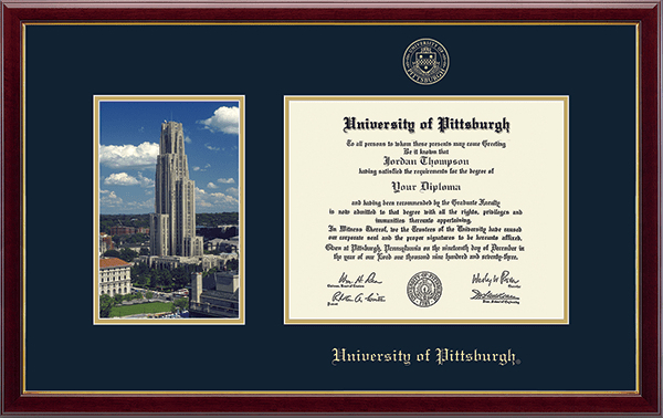 University of Pittsburgh diploma frame - Campus Scene Diploma Frame in Galleria