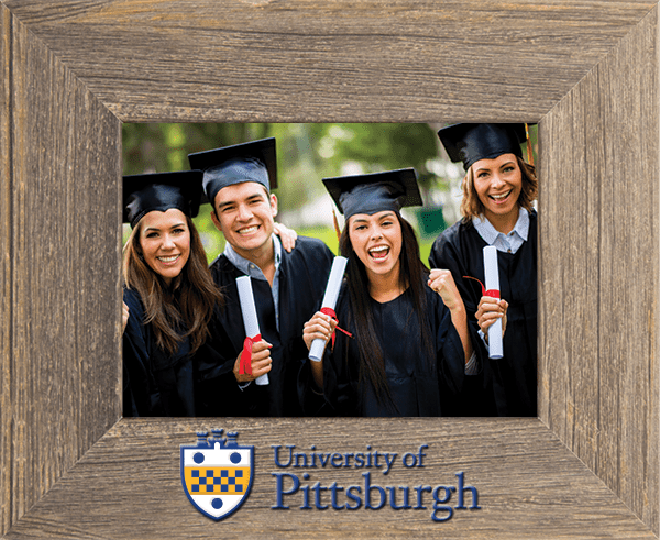 University of Pittsburgh Spectrum Photo Frame in Barnwood Gray