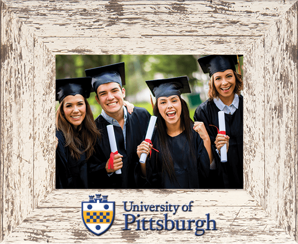 University of Pittsburgh Spectrum Photo Frame in Barnwood White