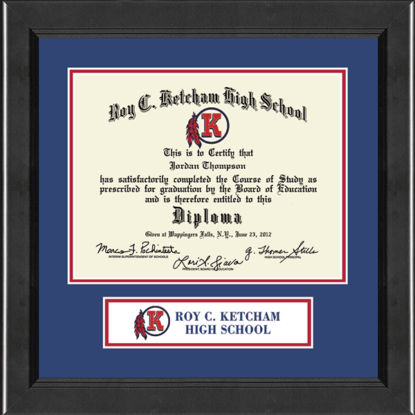 Roy C. Ketcham High School in New York Lasting Memories Banner Logo Diploma Frame in Arena
