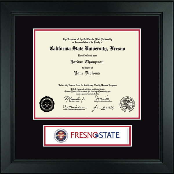 California State University Fresno Lasting Memories Banner Diploma Frame in Arena