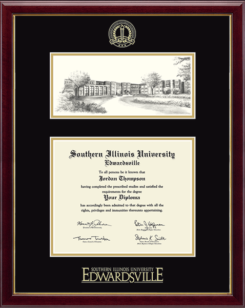 Southern Illinois University at Edwardsville Campus Scene Diploma Frame in Galleria