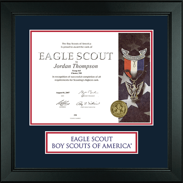 Boy Scouts of America Lasting Memories Banner Certificate Frame in Arena