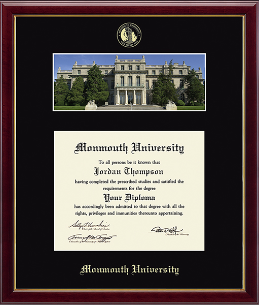 Monmouth University Campus Scene Diploma Frame in Galleria