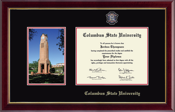Columbus State University Campus Scene Masterpiece Medallion Diploma Frame in Gallery