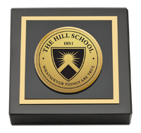 The Hill School Gold Engraved Medallion Paperweight