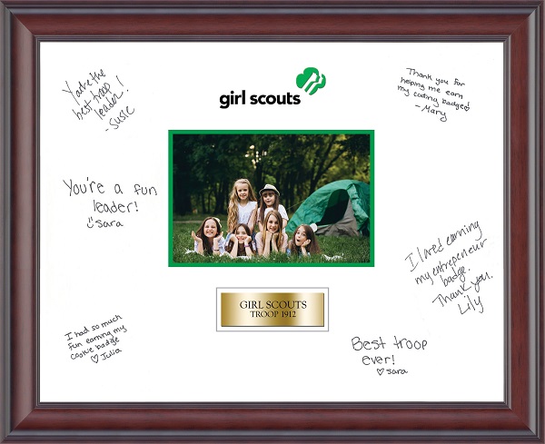 Girl Scout Gold Award Girl Scout Autograph Photo Frame in Studio