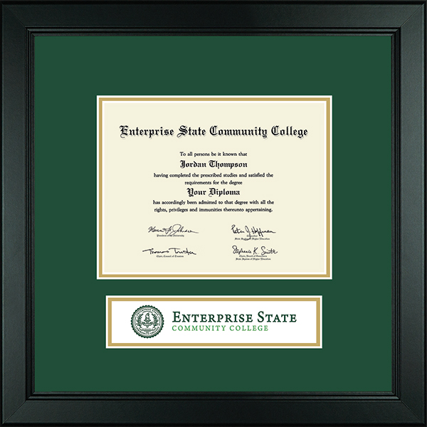 Enterprise  State Community College Lasting Memories Banner Diploma Frame in Arena