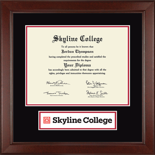 Skyline College diploma frame - Lasting Memories Banner Diploma Frame in Sierra