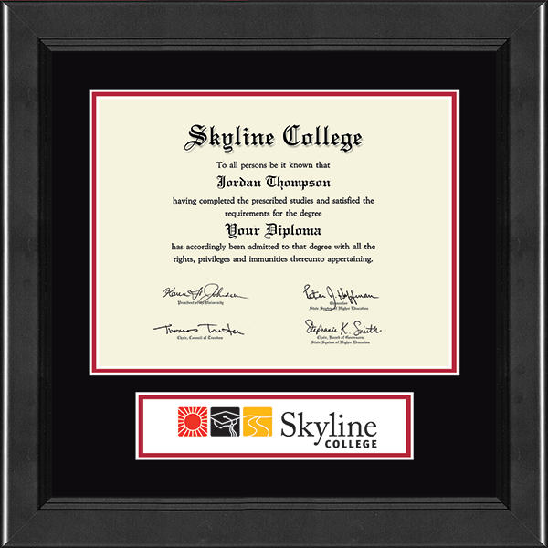 Skyline College Lasting Memories Banner Diploma Frame in Arena