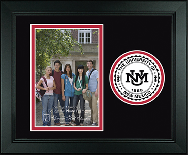 The University of New Mexico Lasting Memories Circle Logo Photo Frame in Arena