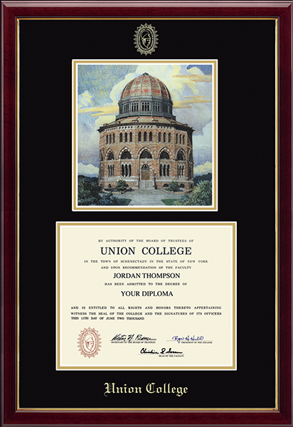 Union College in New York Campus Scene Diploma Frame in Galleria